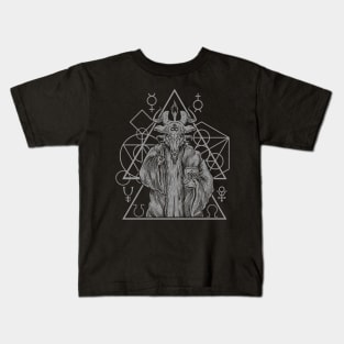 Occult Sacred Geometry Baphomet Kids T-Shirt